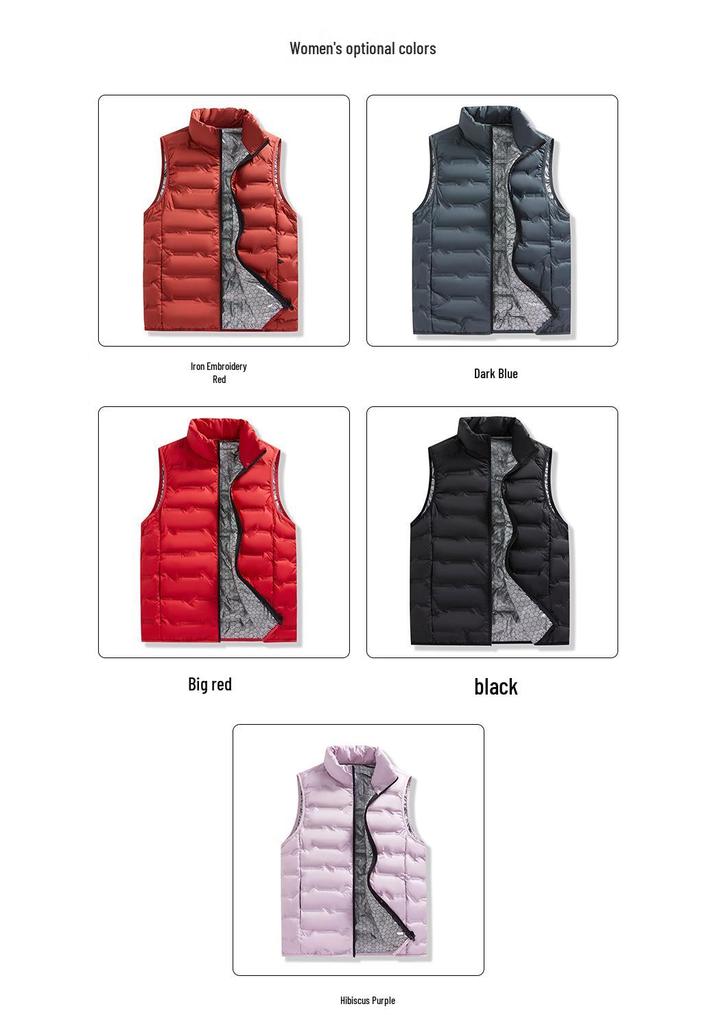 Unisex Large 80% White Duck Down Graphene Vest - Autumn/Winter 2024 Style, Warm Outerwear Gilet