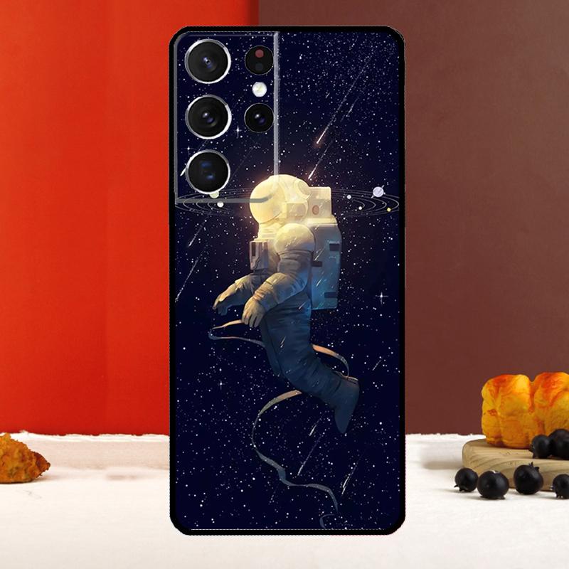 Space Astronaut illustration Cover For Samsung Galaxy S24 S25 Ultra S22 S23 Plus S20 S21 FE S9 S10 S25 FE Phone Case
