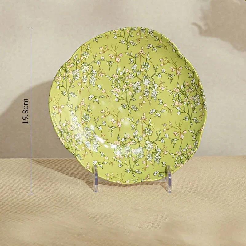 Kreativní nepravidelné jídelní talíře ve francouzském stylu, nádherné květiny, keramický talíř, odpolední čaj, ovocný dezertní talíř, unikátní stolní nádobí