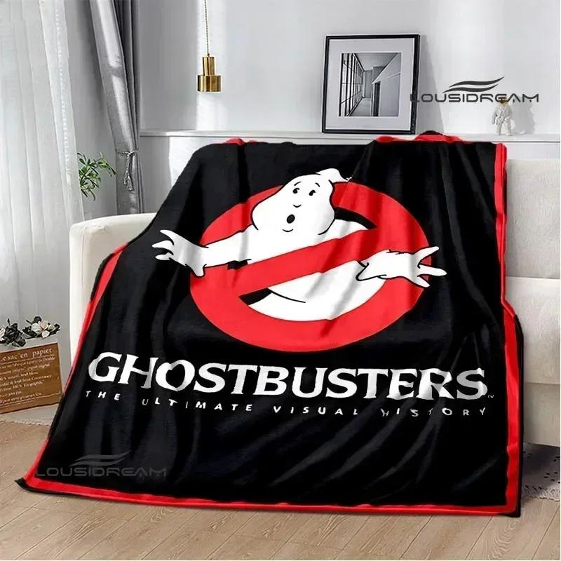 Coperta Stampata Cartoon G-Ghostbusters Calde Coperte in Flanella Morbide e Confortevoli Coperta da Casa Viaggio Fodere per Letto Regalo di Compleanno