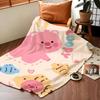 Cartoon L-Loopy Throw Flannel Cozy Print Blanket, Portable, Durable Machine Washable Cute Cool
