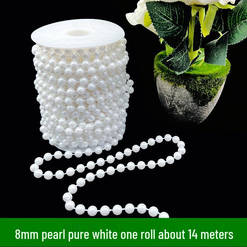 Adjustable 6-14mm Pearl Strand Chain for DIY Wedding Decor
