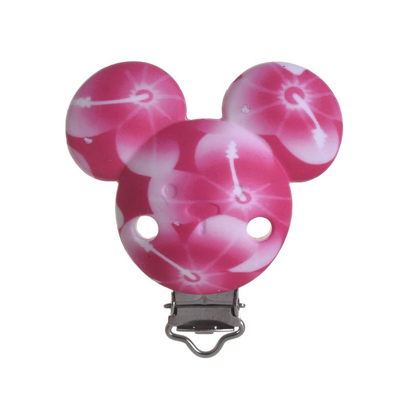 3 Stück 38x50mm Leopard Herzform Silikon Schnullerclip DIY Baby Zahnen Beißring Halskette Perlenwerkzeug Pflege Geschenk Zubehör