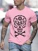 Funny Retro T-Shirt Top T-shirts for Men Bicycle Racing Sugar Skull Bicycle Cycling Dia De Los Muertos Hip Hop Tops Men's Shirts