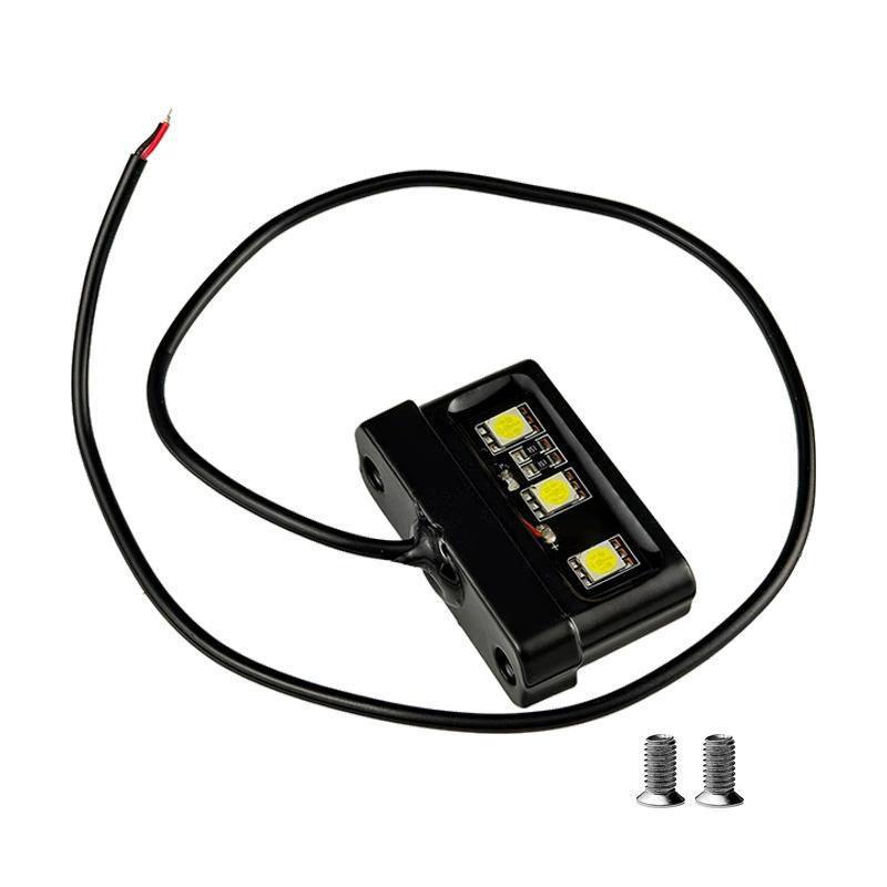 

1Pc Motorcycle License Plate Light Led Mini 12V Cnc Aluminum Alloy Waterproof Rear Tail Motorbikes Light For License Plate Black Onesize