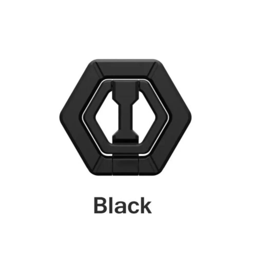 

Высококачественный держатель для телефона U Armor G Metal, складной, вращающийся на 360 градусов, магнитный держатель-присоска, портативное кольцо, ленивый держатель чёрный