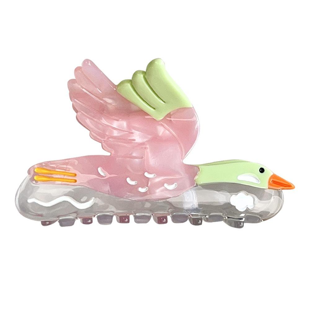 Cartoon Wild Goose Shark Clip Hairpin Acetate Shark Clip Fashion Bird Hair Claw  Party