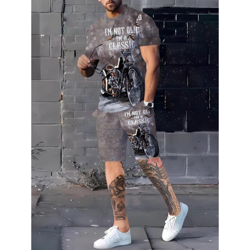 Summer men s 3D digital printed suit S