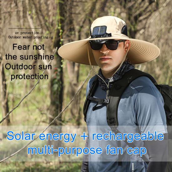 

Сонячний капелюх з вентилятором з широкими полями, вентилятори з подвійним живленням, акумулятор 800 мАг, капелюх для риболовлі на відкритому повітрі для піших прогулянок, їзди на велосипеді, риболовлі G