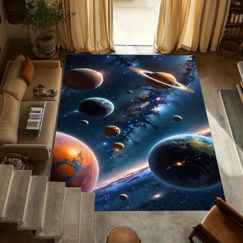

Space Planet Carpet Starry Sky Carpets in The Living Room Rug Illusion Rugs Home Decoration Bedroom Mat Children Carpet Area Rug 40x60CM