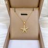 Full Diamond Sea Stars Light Luxury Temperament Gorgeous Full Diamond Necklace Women'S Versatile Collarbone Chain Titanium Steel Chain