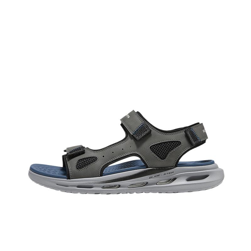 Skechers Usa Street Wear Velcro Open Toe Beach Sandals Men Sandals 211371-CHAR 39.5