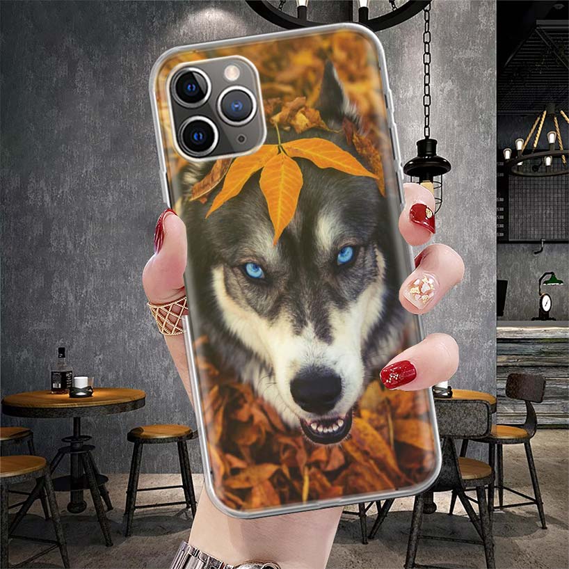 

Siberian Husky Dog Soft Phone Case For IPhone 11 17 Air 16E 16 Pro Max 15 + 14 Plus 13 Mini 12 Apple 7 SE 8 Fundas Coque 11 17 A iPhone 7(8)SE