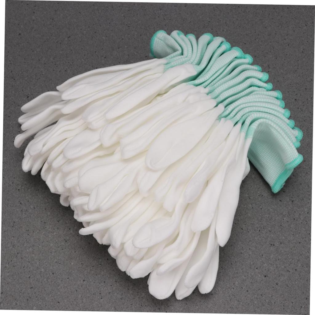 12 Pairs Anti-Static Work Gloves White Nylon Gardening Gloves for Cutting Slicing Carving Safety Gloves