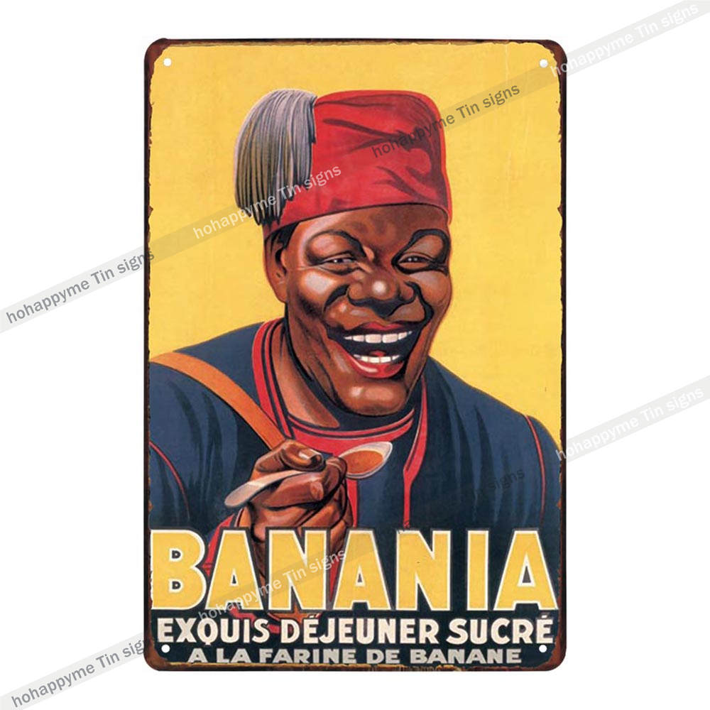 BANANIA Metal Signs Funny Tin Painting Plaque Vintage Decorative For Bar Pub Club Cafe Poster Wall Stickers Home Decor 20x30cm