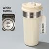 Modern Double Wall Insulated Coffee Mug With Straws For Home Office Use