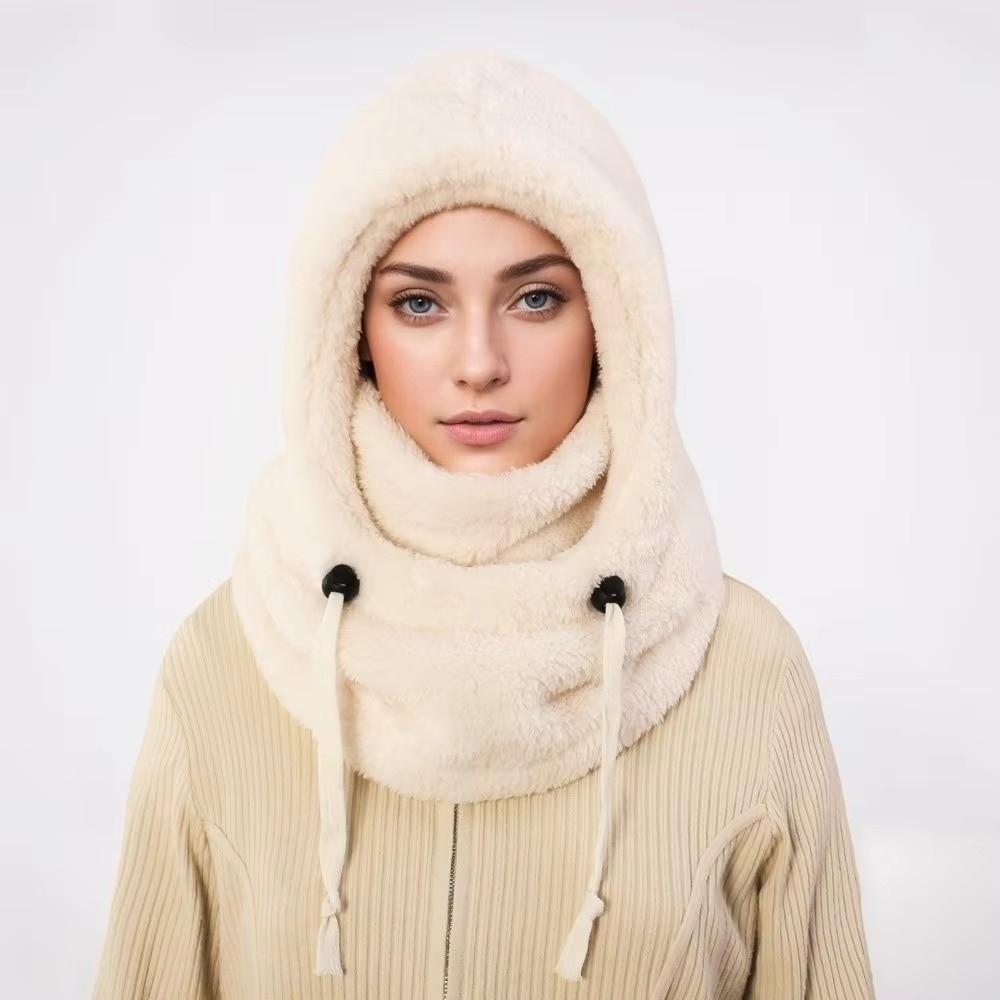 Warm One-piece Hat Scarf Windproof Hooded Hat Fashion Ear Protection Cap