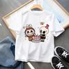 Kids 2-13Y+ T-shirts Children Cartoon Cute Short Sleeved Shirt Boys Girls Summer Travel Fashion Clothing Cotton White Kids Clothes