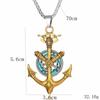 Retro Medieval Boat Anchor Necklace Accessories Street Retro Style Hip-hop Street Necklace for Boys