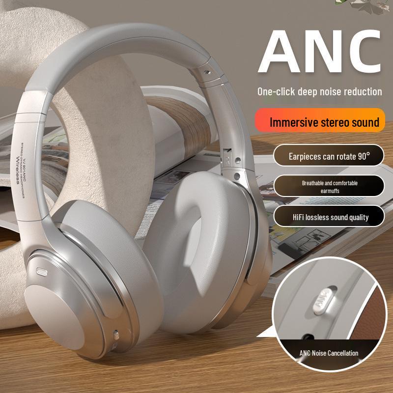 New Wireless Over-Ear Noise-Canceling Sports Headset with Heavy Bass and Extended Battery Life