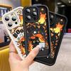 Case for Apple iPhone 11 15 Pro Max 14 Plus 13 12 16 Shockproof Shell Silicone Funda Phone Cover Cartoon Black Cat Explosion