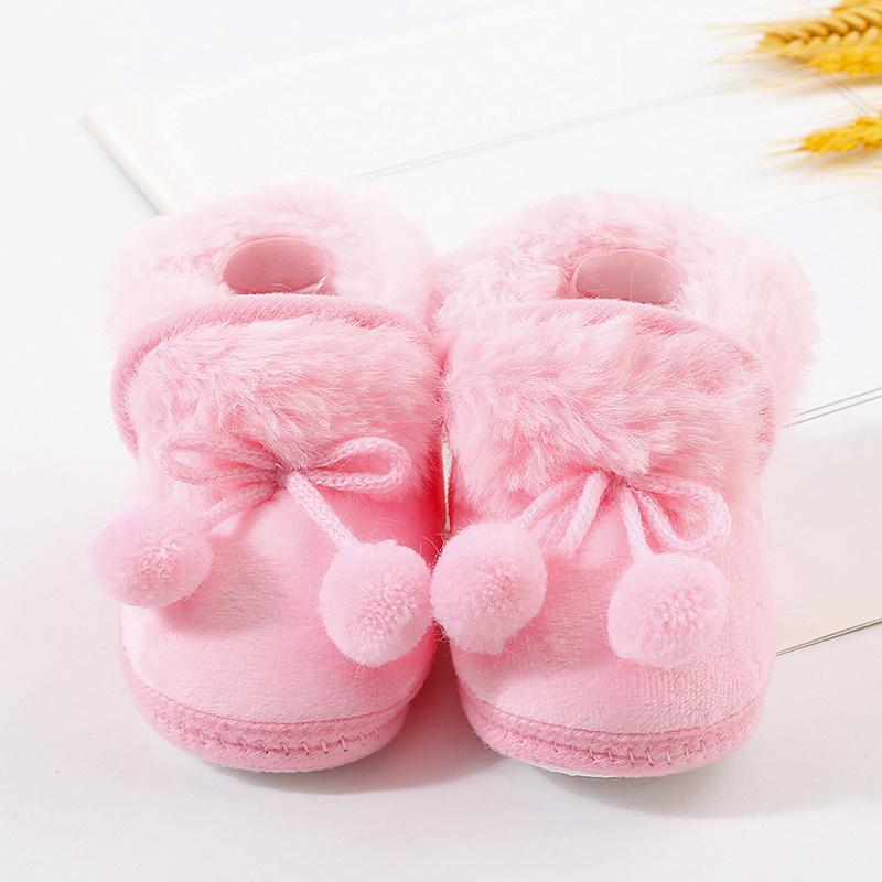 Baby Warm Shoes Bowknot Lace-up Soft and Comfortable Snow Boots