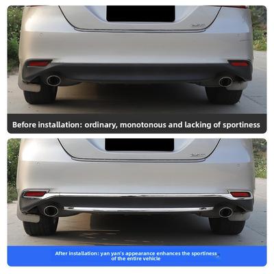 For Toyota Camry 70 XV70 2018 2019 2020 2026 2026 2026 Hybrid Car Rear Bumper Frame Bright Bar Kit Decorative Strips Accessories