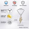 Hip Hop Shining Zircon Lightning Pendant Necklace for Men, Two-color Personality Pendant, Fashion Punk Rock Jewelry Gift