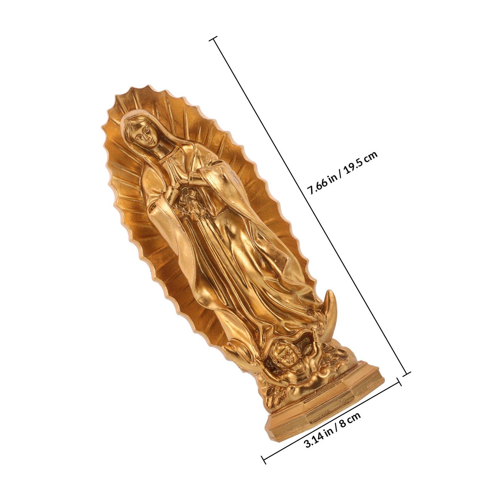 Virgin Mary Resin Statue Religious Sculpture Indoor Home Decor Office Church Our Lady of Grace Blessed Mother Mary Sculpture