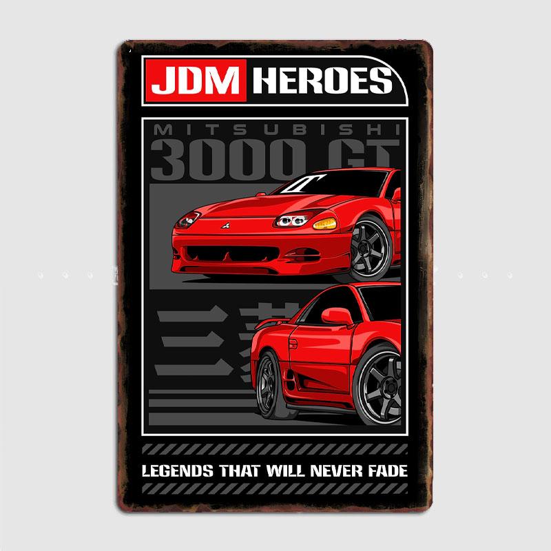 Lancer Evolution Evo X 3000 GT Oldtimer Retro Poster Metallschild Poster Schlafzimmer Interieur Wand Heimdeko Raumdekoration