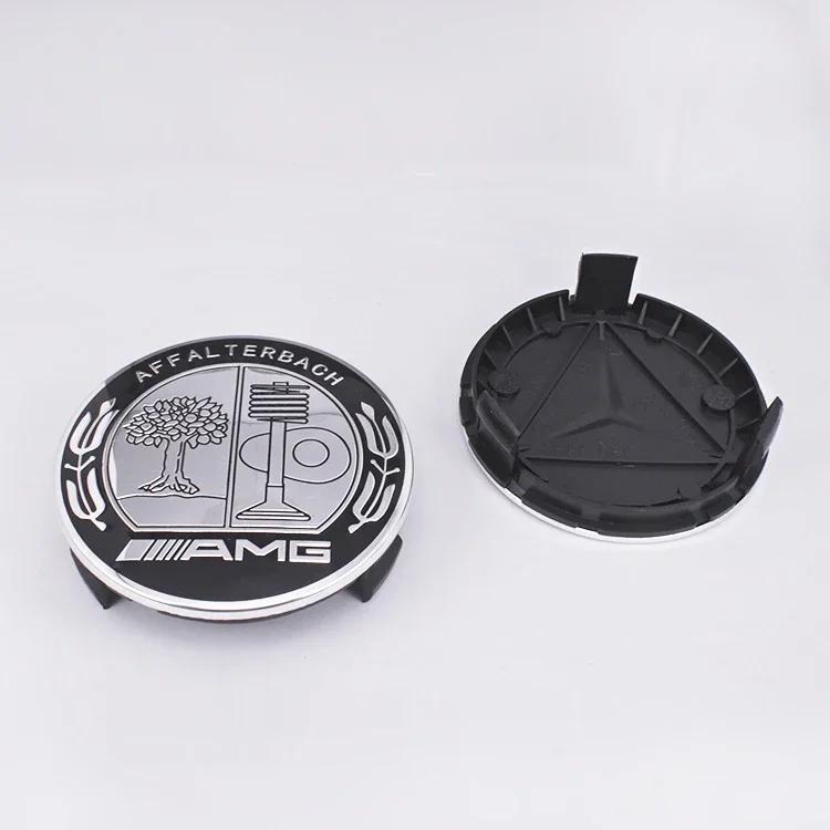 4Pcs 75mm Brabus Logo Car Emblem Wheel Center Hub Cap Accessories For Mercedes Benz AMG Apple W204 GLA GLC CLA W205 W203 W206
