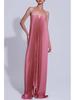 Damen trägerloses gefaltetes Kleid - Sehr weiter Saum Abendkleid Rock 8139