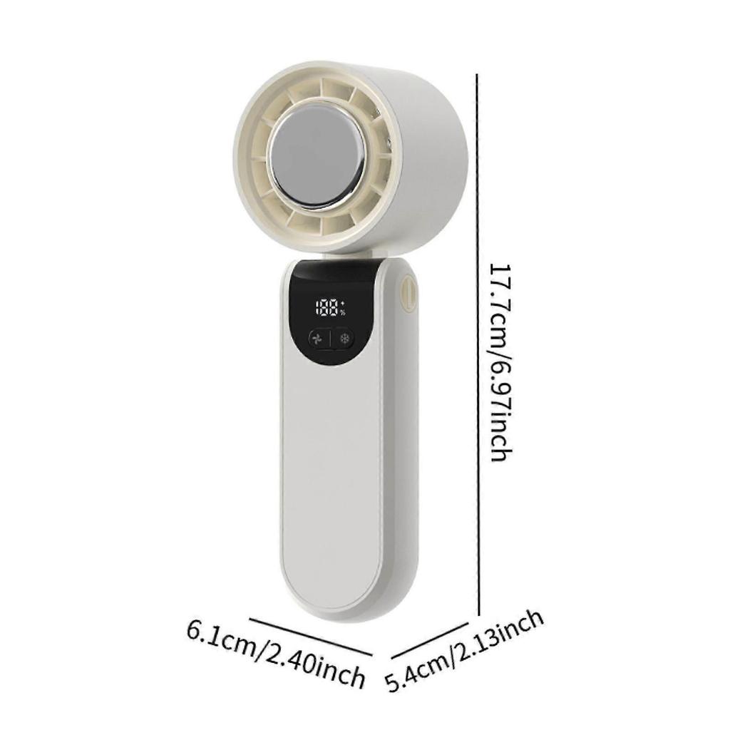 Handheld Fan Folding Desktop for Travel Makeup for Men Women Kids Gift White