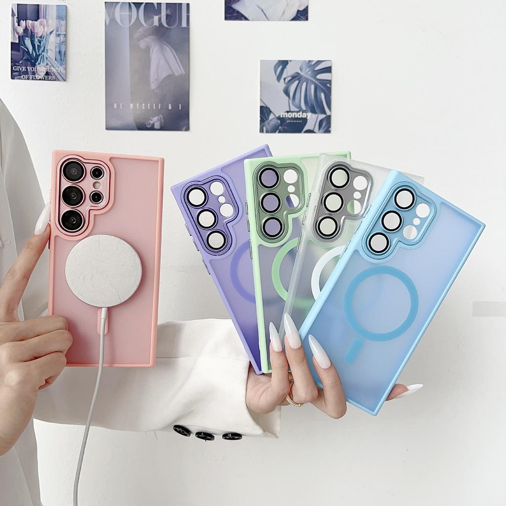 Simple Yadun Magnetic Skin absorbing Matte Suitable for Samsung S24u Mobile Phone Case S25EDGE Lens Film Anti Fall Case A55