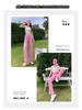 Women's Pink High-Waisted Wide-Leg Jeans: Summer Thin, Loose Fit, Plus Size, Slimming, Floor-Length Straight Pants