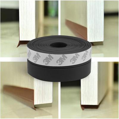 3 Color 5M Length Door Sealing Bar Window Sealing Tape Window Door Bottom Self Adhesive Silicone Rubber Seal Weathering Strip