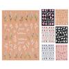 Nail Stickers Self Adhesive DIY Nails Art Supplies 5D Double Color Love Heart Embossed Flowers Manicure