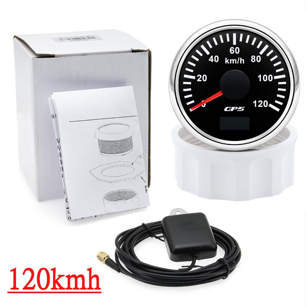 200km/h 120km/h 60 km/h Waterproof 52MM GPS Speedometer Speed Odometer with Antenna 7 Colors Light Universal For Car Boat Marine
