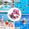 Inflatable Pool Floats for Adult Heavy Duty Pool Lounge Chairs Tropical Plants Pattern Water Floating Hammock for Summer Pool Beach Lake