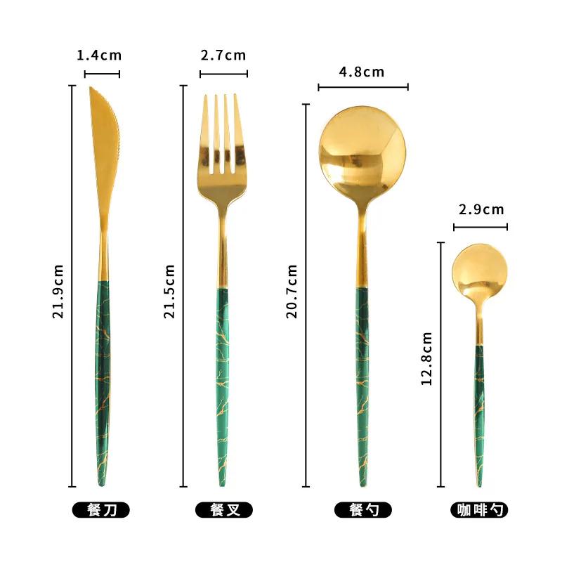 

Креативный узор в горошек, новый португальский столовый прибор из нержавеющей стали в западном стиле, подарочная оптовая продажа, вилка и ложка, нож для основного приема пищи в отеле, столовые приборы
