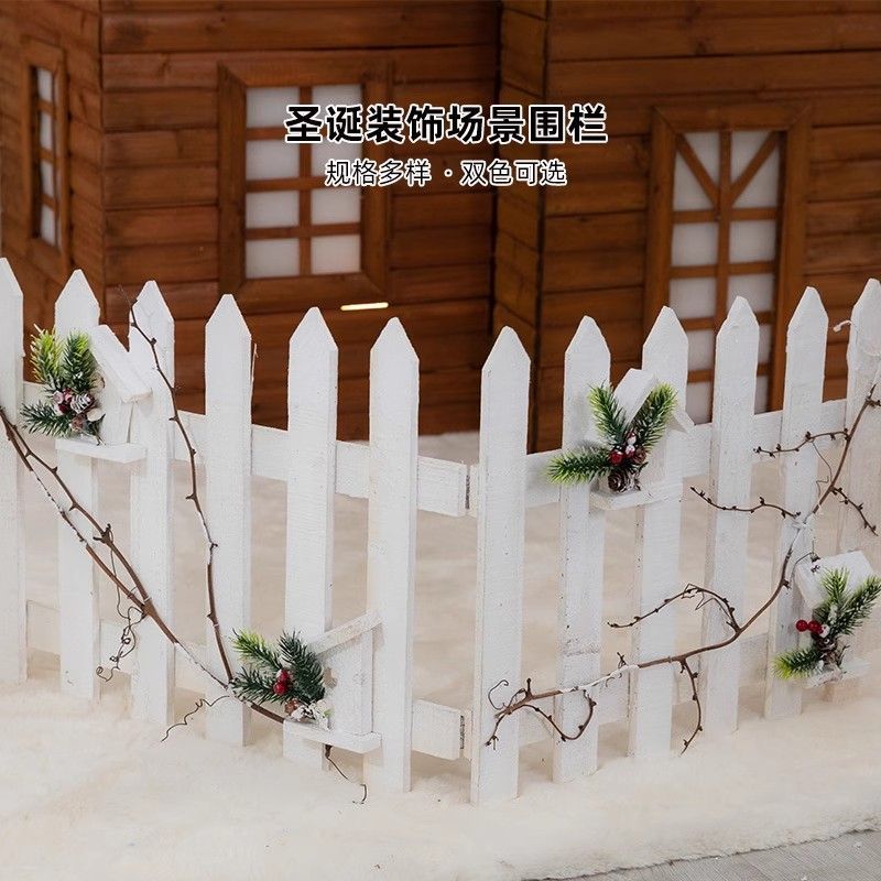 Off-whitehollow Fence Tree Guardrail Scene ArrangementProps