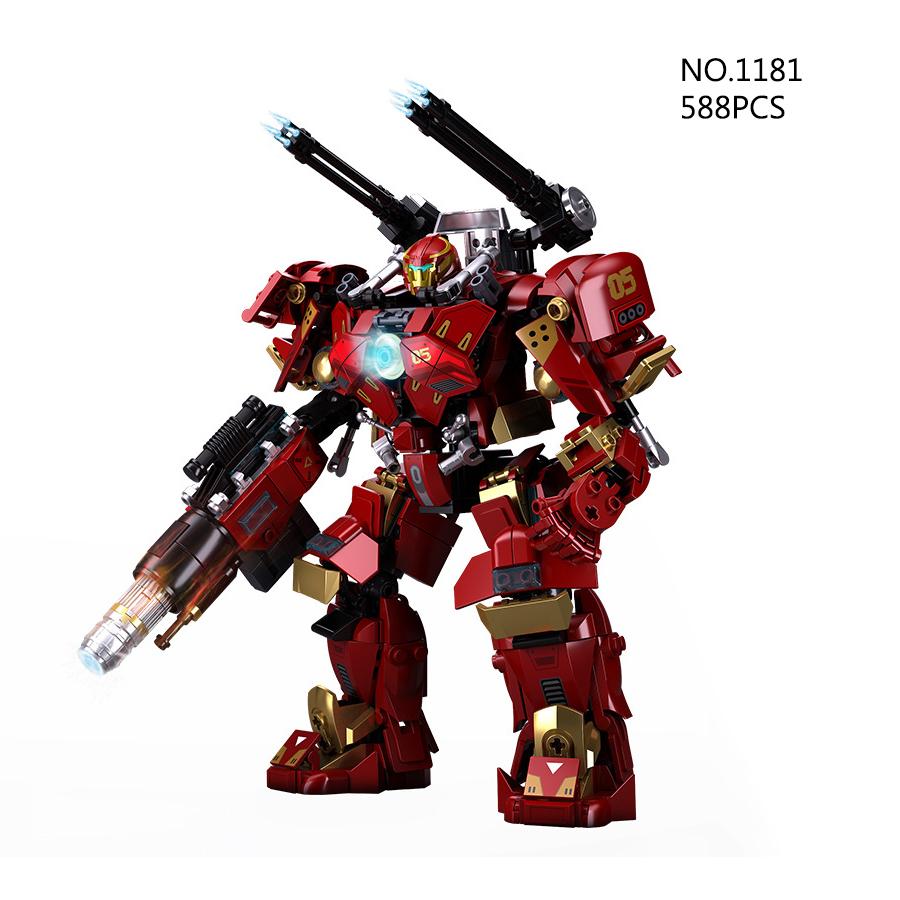 Non-Toxic Cool Mech Model Soldier Assembly Building Block Set Robot Model Samurai Action Figure Children Toy Bithday Gifts Trend Decorations