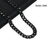 3.5/5/6/7/8mm Punk Stainless Steel Neck Chain Cuban Necklaces for Men Women Black Plated Link Metal Accessories Jewelry