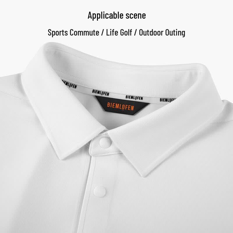Biyinlefen Men's UV Protection Golf Long Sleeve Polo Shirt