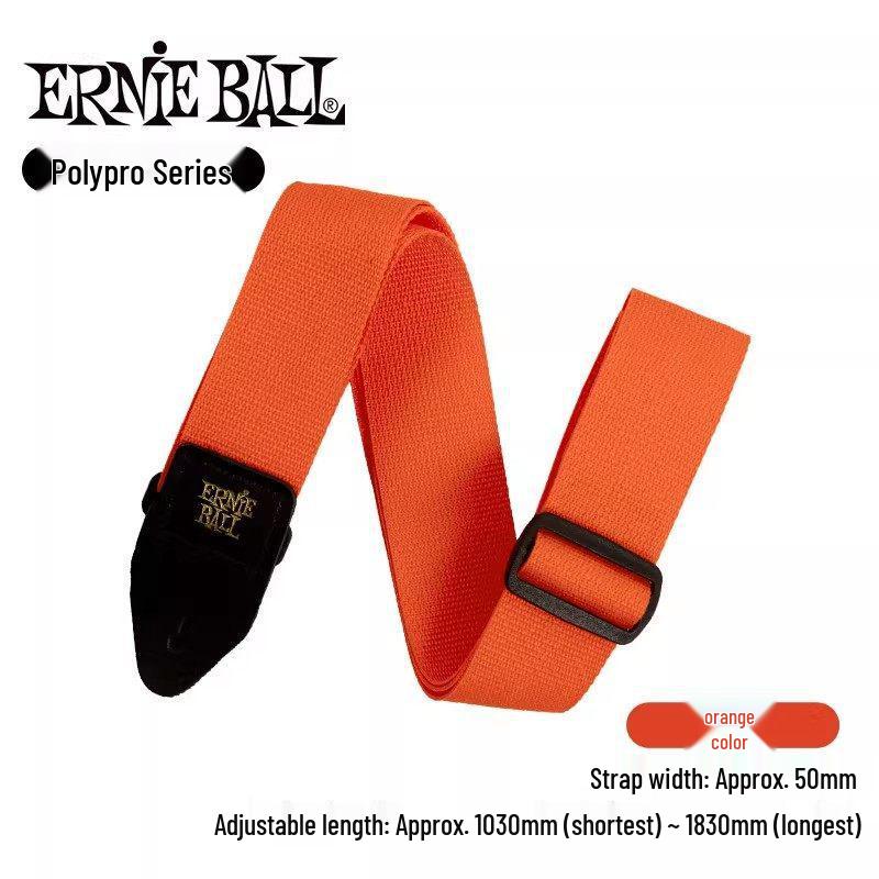 Ernie Ball Unisex Bakelite Guitar/Bass Strap - Extended Nylon Crossbody Shoulder Strap