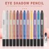 DragonRanee 12-Color Pearlescent Eyeshadow & Lipstick Pencil - Non-Smudging, Sharpenable, Fine Glitter Foam Pen