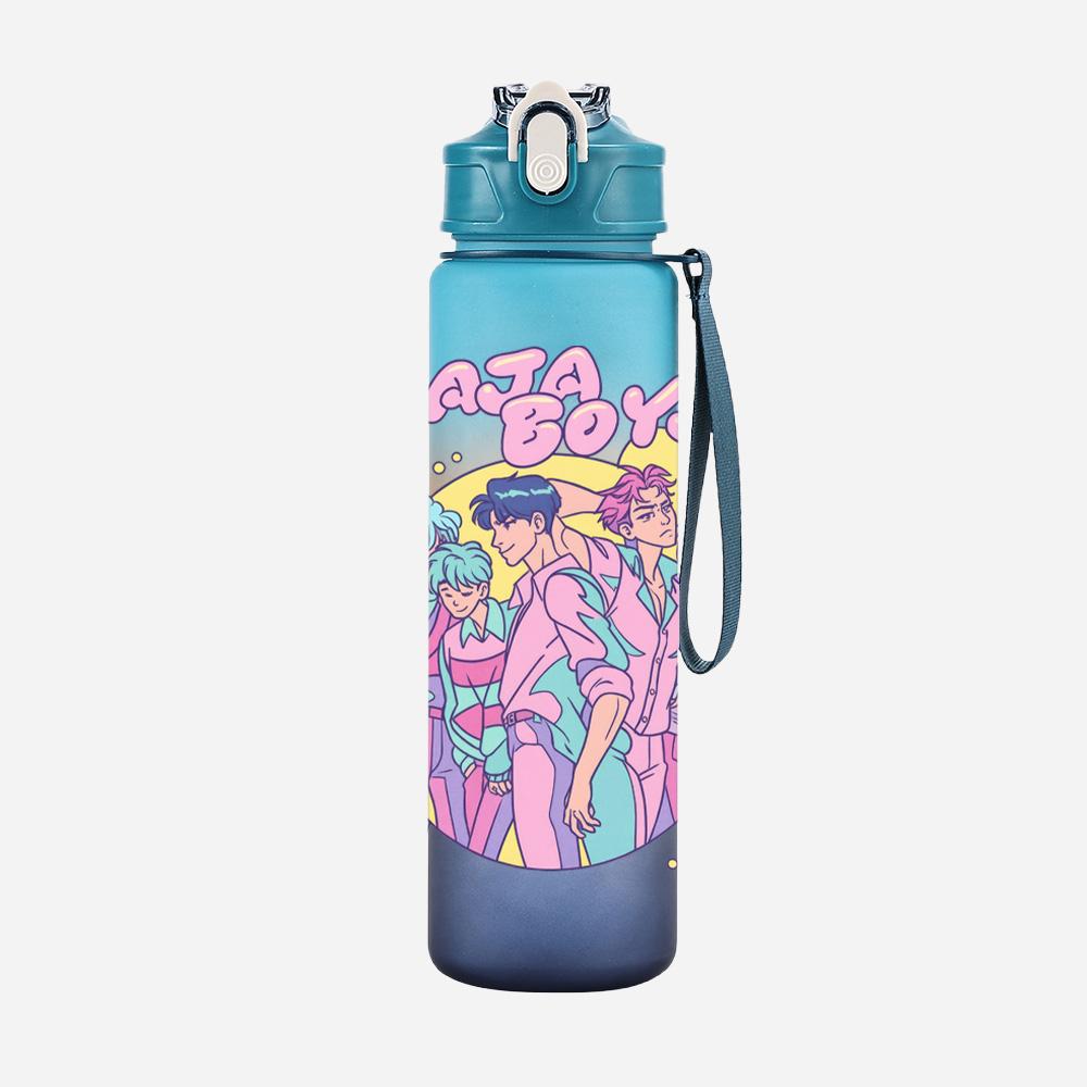 750Ml Water Bottler Cartoon K-Pop Demon Hunters Printed Character Water Cup Large Capacity Outdoor Portable Rope Drinking Bottle for Boy Girl Gift