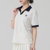 New MLB New York Yankees SS25 Polo Shirt Women's Ivory 3FPQB0153-50IVS