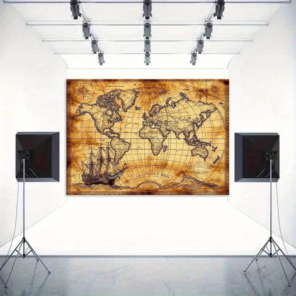 1 retro nautical map landscape photography banner suitable for birthdays holidays parties multiple sizes to choose from