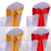 5Pcs Chair Sashes Knot Bands Chair Bows for Wedding Party Banquet Event Country Wedding Chair Decoration